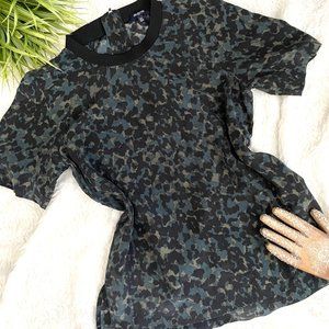 Madewell 100% silk cheetah print blouse XS
